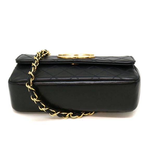 Chanel Matelasse Chain Shoulder Leather Black Gold Shoulder Bag - Picture 6 of 7